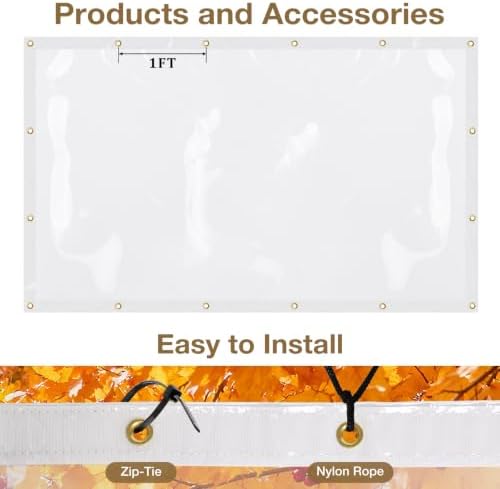clear tarp 8x10ft heavy duty waterproof clear tarp, package contents