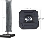 purple leaf umbrella with base & cover 9', close-up detail