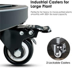 18 inch metal plant caddy with wheels heavy, side view