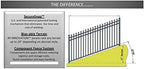 xcel black steel anti-rust fence panel - sharp on a desk or shelf