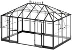 amerlife 14x9.5x9 ft hybrid polycarbonate greenhouse quick-connect assembly, view 9