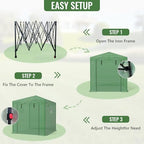 8x6 ft pop up greenhouse for outdoors, walk-in, package contents