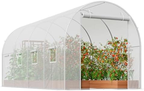 vevor walk-in tunnel greenhouse, 14.6x6.4x6.3 ft hoop house, view 9