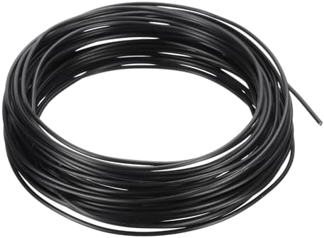 PATIKIL 1.5mm Bonsai Training Wire, 1 Roll Floral Wire Stems Anodized Aluminum Tree Wire 32.8 Feet Total for Gardening Branch Fixing, Black