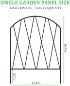 decorative garden fence animal barrier,25ft(l) x 16in(h) rustproof shown in use