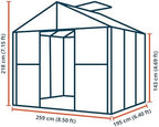 spahir 3 8.5x6.4 ft walk in greenhouse, close-up detail