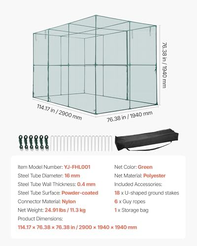 vevor crop cage, 9.5 x 6.36 x 6.36 on a desk or shelf