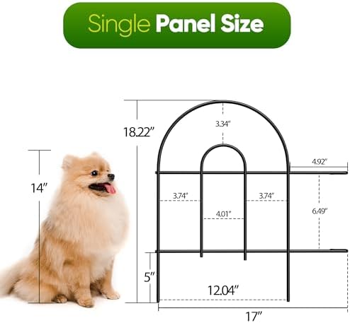 zeny 35 pack decorative garden fence fencing, 50, close-up detail