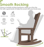 greenvines outdoor rocking chairs set of 2, hdpe showing dimensions