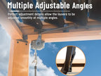 domi aluminum louvered pergola 10x16, outdoor metal pergola showing dimensions