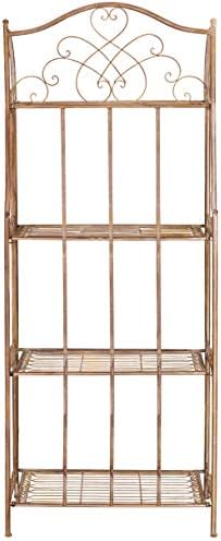 safavieh outdoor - amaris 4-tier bakers rack showing dimensions