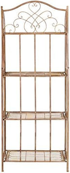 safavieh outdoor - amaris 4-tier bakers rack showing dimensions