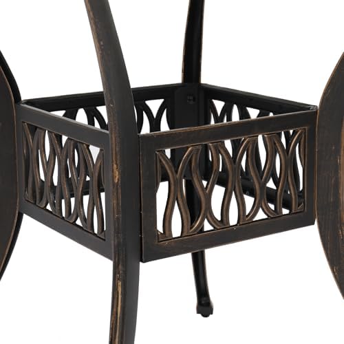 vingli 5 pieces outdoor patio dining set, cast, side view