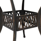vingli 5 pieces outdoor patio dining set, cast, side view