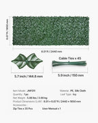 vevor artificial ivy privacy fence screen, 96 x, package contents