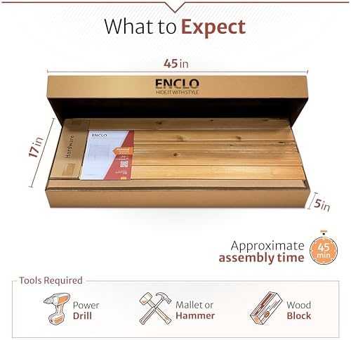 enclo richmond privacy screen, cedar wood, diy no, front angle view