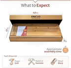 enclo richmond privacy screen, cedar wood, diy no, front angle view