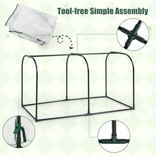 happygrill portable mini greenhouse with waterproof sun-protective pe, package contents