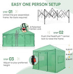 eagle peak 10x10 portable walk-in greenhouse, pop-up indoor on a desk or shelf