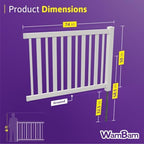 wambam sturbridge yard or pool fence, white vinyl, package contents