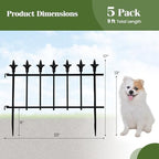 giantex 5 panels decorative metal garden fence, 9 on a desk or shelf