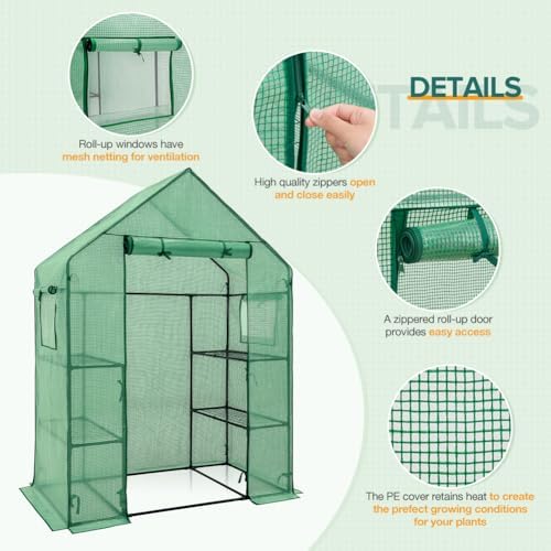 eagle peak 61'' x 28'' x 79'' walk-in shown in use
