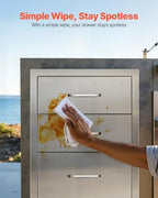 vevor outdoor kitchen drawers 18.1"w x 23.2"h x, front angle view