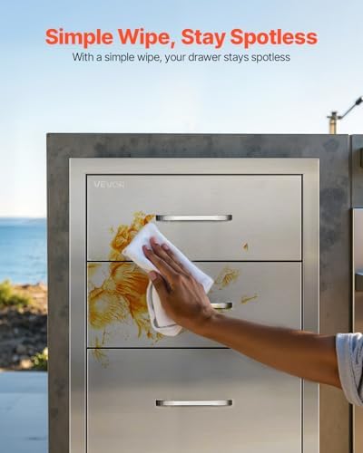 vevor outdoor kitchen drawers 18.11"w x 23.23"h x, front angle view