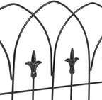 sunnydaze no dig decorative garden fence border, 5, front angle view
