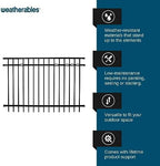 weatherables livingston aluminum fence kit – diy kit, close-up detail