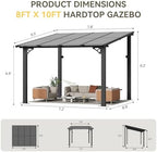 aoxun 8’x10’ gazebo for patio, gazebo pergola with, package contents