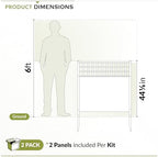 zippity keswick privacy screen and fence, white vinyl, package contents