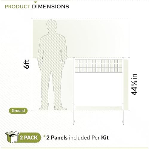 zippity keswick privacy screen and fence, white vinyl, package contents