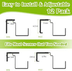 eteli 6 pack deck railing planter boxes metal showing dimensions