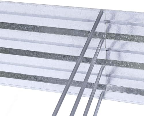 galvanized raised garden bed 6x3x1ft 2-pack, side view