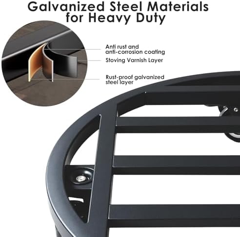 18 inch metal plant caddy with wheels heavy, package contents