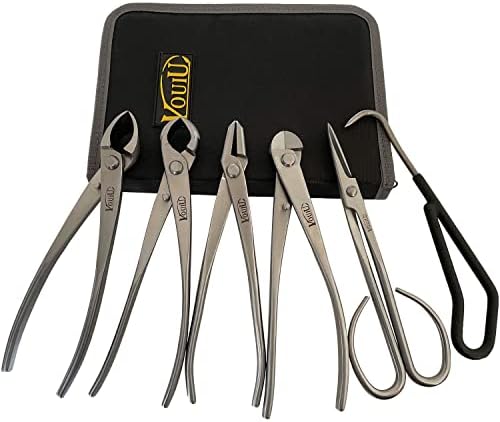 vouiu 6-piece bonsai tool set,concave cutter,knob cutter,jin pliers,wire, main product view