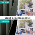 nicetown 100% blackout curtains 54 inches long, double-deck, side view