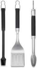 Weber Premium BBQ Tools Set - 3 Pcs | Stainless Steel Tongs, Spatula & Baster for Barbeque Cooking | BBQ Metal Utensils BBQ Accessories for Outdoor Cooking & Grilling - Silver (6764)