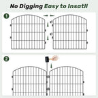 3-layer garden fence with gate 10 panel 24in, package contents