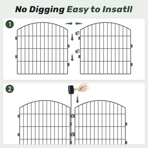 3-layer garden fence with gate 10 panel 24in, package contents