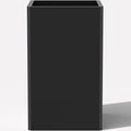 Tall Black Planter 28" Metal Square Large Plant Pots for Indoor Outdoor-Modern Tall Flower Pots for Porch, Patio, Deck, Commercial & Residential(14" Lx14 Wx 28" H)