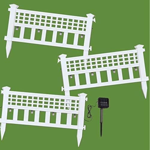 skymall 8-piece solar garden border fence with corner, view 9