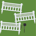 skymall 8-piece solar garden border fence with corner, view 9