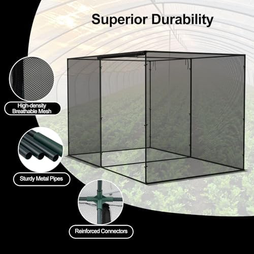 giantex garden crop cage, 10 x 6.5 x showing dimensions