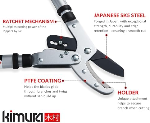 kimura® pro heavy duty garden loppers - 25-37" shown in use