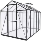 7.2ft high 6*10.2ft greenhouse for outdoors,polycarbonate greenhouse with, front angle view