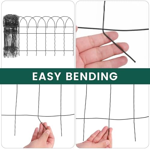 proworx black small garden fence border curve wire on a desk or shelf