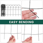 proworx black small garden fence border curve wire on a desk or shelf