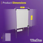 wambam cambridge privacy gate, white vinyl no dig, package contents